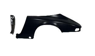 Rear 1/4 panel with separate door pillar Targa. Porsche 911 08/1969- 07/1973 - 91150306140, 91150306140GRV, 91150306243, 91150306243GRV - 1680400470, 1680400480